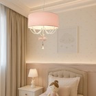 Pendente Bailarina 40x15 Com Cristal 2 Em 1 Quarto Menina