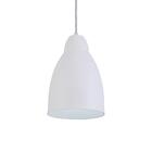 Pendente Bala Luminária Lustre Alumínio Branco Textura - Rei