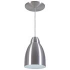 Pendente Bala Luminária Lustre Alumínio Escovado - Rei Da Ilu