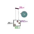 Pendente Balanço Retângulo 35cm P/ 3x G9 Tr005 Bella St2362