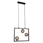 Pendente Balanço Retângulo 35cm Preto Fumê Tr005 Bella + 3x L