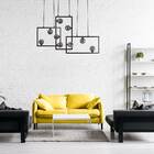 Pendente Balanço Retângulo 35cm Preto Fumê Tr005 Bella + 3x L