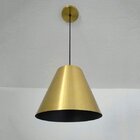 Pendente Balde Cônico Alumínio 24cm Volare Dourado