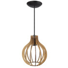 Pendente Bali E27 Rustico Mdf Restaurante Luz  Sala Moderno