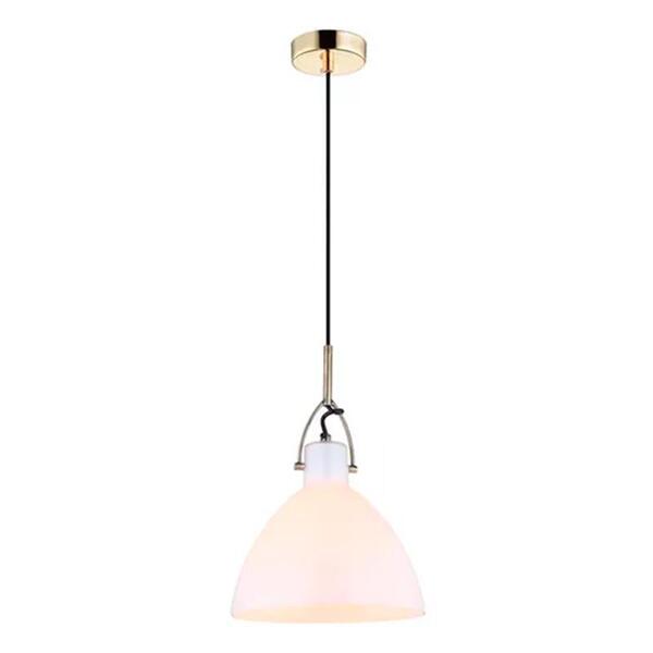 Pendente Bar Bella Ø25cm Branco Com Acabamento Dourado Para 1