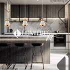 Pendente Bartô Branco/dourado 1e27 25x25cm