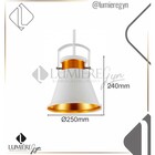 Pendente Bartô Branco/dourado 1e27 25x25cm