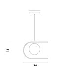 Pendente Beat Dourado Globo Branco 1g9 Hl023 Bella