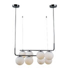 Pendente Bella  Petit Poá Cromo Preto E Branco 90x28cm E27 Bo