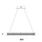 Pendente Bella Aster Oc024b Led 28w 3.000k Preto 60 Diametro