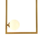 Pendente Bella Balanço Dourado E Branco 30x60cm G9 75w Tr004
