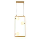 Pendente Bella Balanço Dourado E Branco 30x60cm G9 75w Tr004