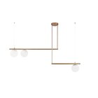 Pendente Bella Caê Dourado E Branco 153x15x130cm G9 21w Dw007