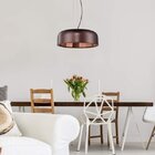 Pendente Bella Club Marrom E Cobre Ø50cm X 15cm Od001c