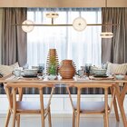 Pendente Bella Dende 123x28x15cm Led Dourado Jj019