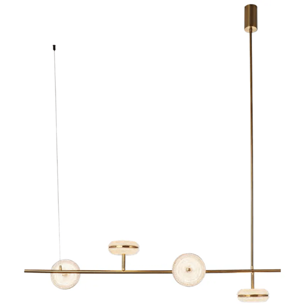 Pendente Bella Dende 123x28x15cm Led Dourado Jj019