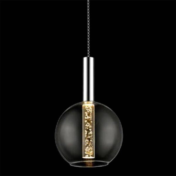 Pendente Bella Egeo Globo Acrílico Transparente Ø18cm LED 5w