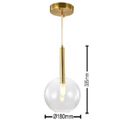 Pendente Bella Filó 18x30cm G9 25w Bronze Rz006