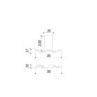 Pendente Bella Fuxico Dourado Preto E Branco 95x17cm 30w 3000