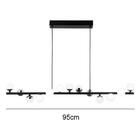 Pendente Bella Fuxico Dourado Preto E Branco 95x17cm 30w 3000