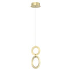 Pendente Bella Ginga Dourado Led 3000k 30x17cm Bb023