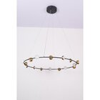 Pendente Bella Graviola Dourado Preto E Branco 60x5.7cm 48w 3