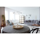 Pendente Bella Graviola Dourado Preto E Branco 60x5.7cm 48w 3