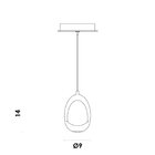 Pendente Bella Gute Hm026g Led 4 8w 3.000k Dourado E Transpar