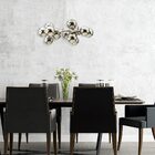 Pendente Bella Halo Nickel E Cromado 56x24cm 15xg9 420w Jo004