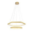 Pendente Bella Hex Dourado 60x40x3.5cm 30w 20w 3000k 2550lm G