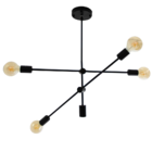 Pendente Bella Ipanema 68x139cm 4x E27 Preto Rm003b