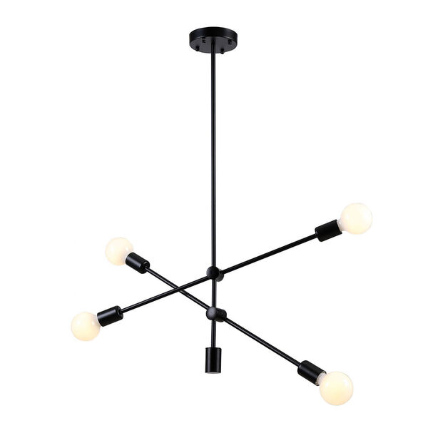 Pendente Bella Ipanema 68x139cm 4x E27 Preto Rm003b