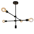 Pendente Bella Ipanema 68x139cm 4x E27 Preto Rm003b