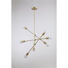 Pendente Bella Ipanema 68x139cm 6x E27 Dourado Rm004g