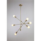 Pendente Bella Ipanema 68x139cm 6x E27 Dourado Rm004g