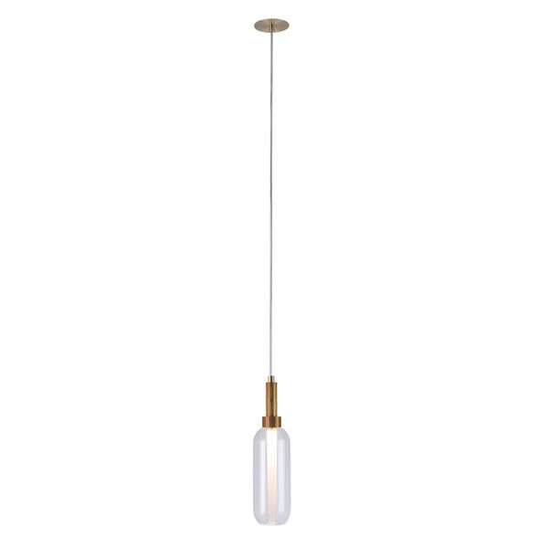 Pendente Bella Lampião 10x52cm Led Dourado Rb002