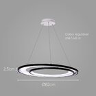 Pendente Bella Loop Preto E Branco 82x62x2.2cm 76w 3000k 3000