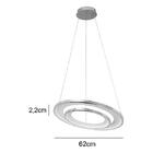 Pendente Bella Loop Preto E Branco 82x62x2.2cm 76w 3000k 3000