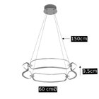 Pendente Bella Lumina Rose Gold 37w Ø60cm X 9  5cm Bb007e