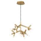 Pendente Bella Manacá Ø72x40cm Led Dourado Bd003s