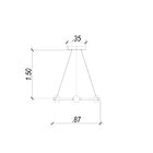 Pendente Bella Nebula Preto E Branco 87cm 35w 3000k 1750lm Dw