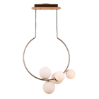 Pendente Bella Nero Dourado 60x30x69cm 5xg9 50w Mm002g