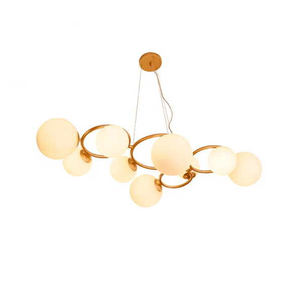 Pendente Bella Oxala Dourado E Branco 110x86x39cm 9xg9 225w R