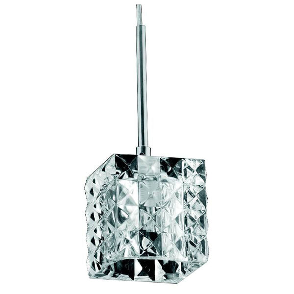 Pendente Bella Prisma 09 X 09 X 10cm G9 Cromado Hu2149p