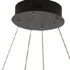 Pendente Bella Roca Bc003b Led 36w 3000k Preto Com Cristal