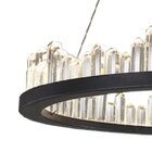 Pendente Bella Roca Bc003b Led 36w 3000k Preto Com Cristal