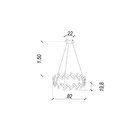 Pendente Bella Sarau Ø82x19cm Led Dourado Hs002