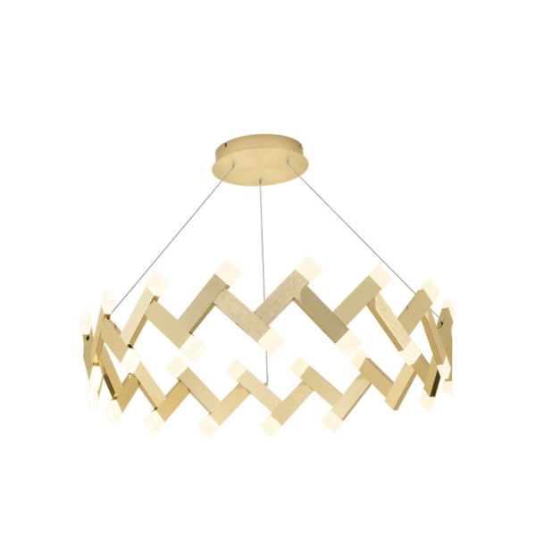 Pendente Bella Sarau Ø82x19cm Led Dourado Hs002