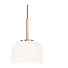 Pendente Bella Tres Dourado E Branco 22x59 5cm 1xe27 40w Hc01