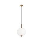 Pendente Bella Tres Dourado E Branco 30x42.5cm 1xe27 40w Hc01
